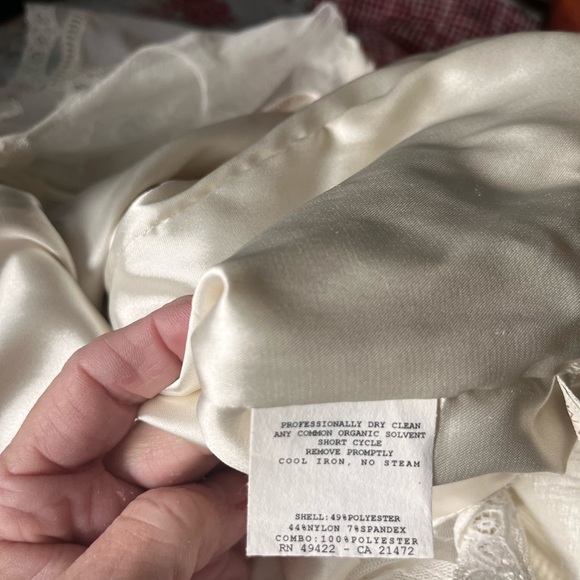 Vintage Jessica McClintock Short Ivory Dress Size 12 ,Court House Wedding Dress - Picture 11 of 16